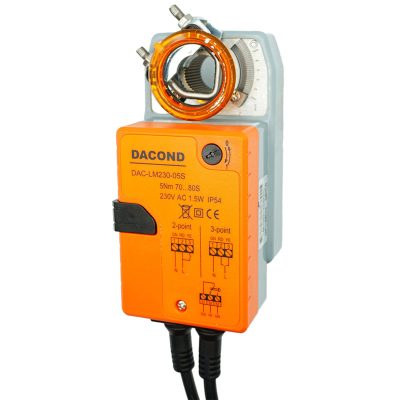 Электропривод DACOND DAC-LM24-30SM (30 Н·м, 24 В, 0–10 В, без пружины)